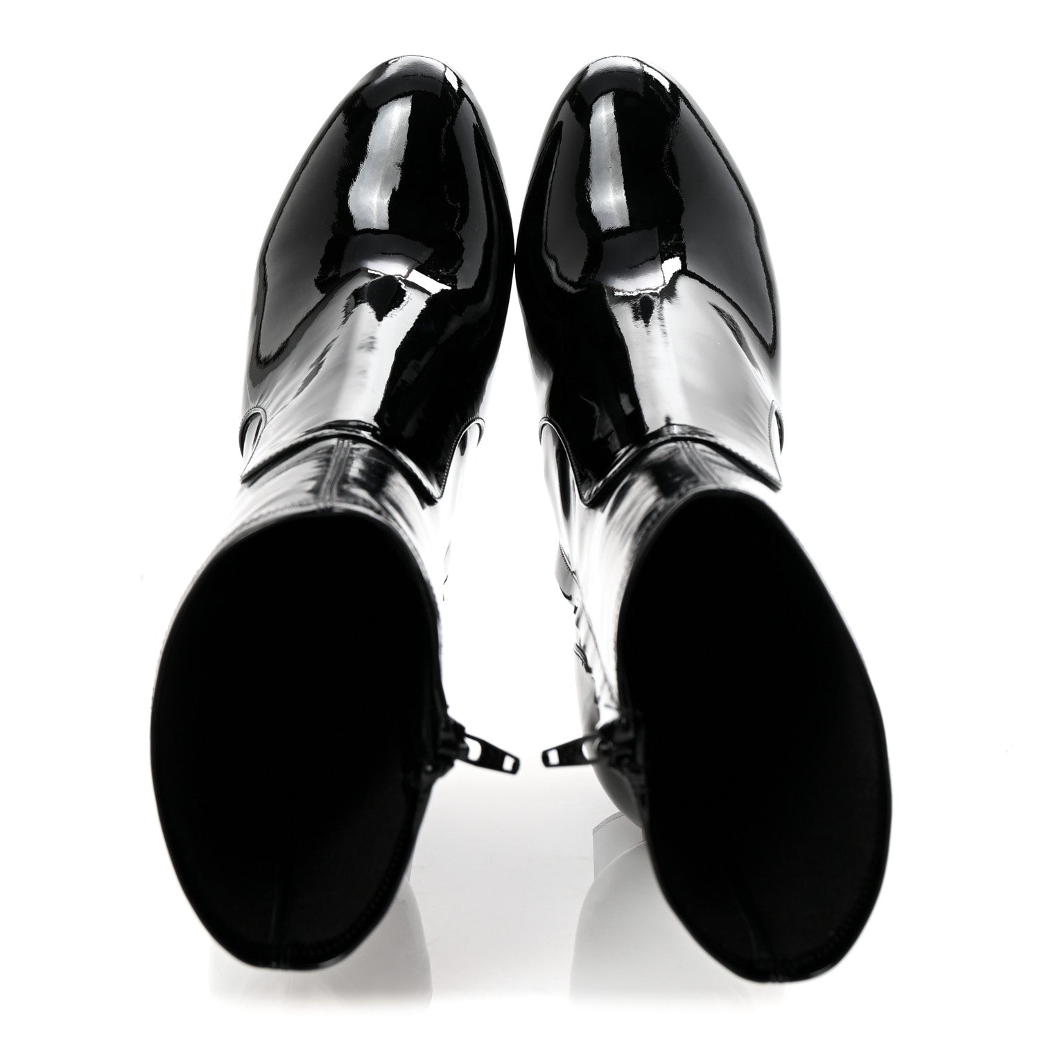Louis Vuitton Patent Silhouette Ankle Boots 37.5 Black 2 of 8