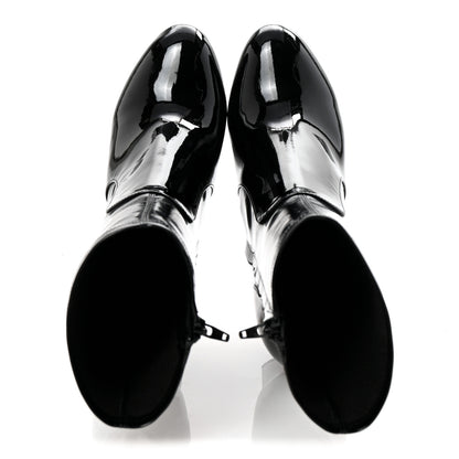 Louis Vuitton Patent Silhouette Ankle Boots 37.5 Black 2 of 8