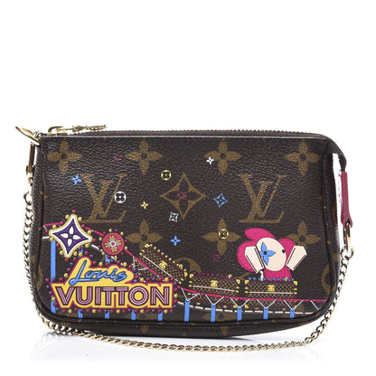 Louis Vuitton Monogram 2020 Christmas Animation Roller Coaster Mini Pochette Accessories Pivoine 1 of 9