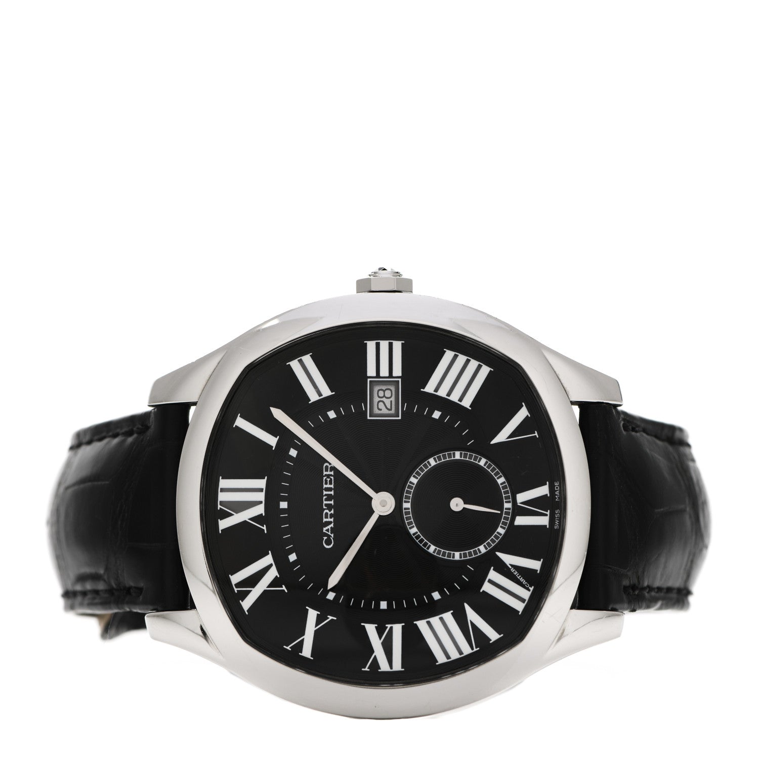 Cartier Stainless Steel Alligator 41mm Drive De Cartier Automatic Watch Black 2 of 4