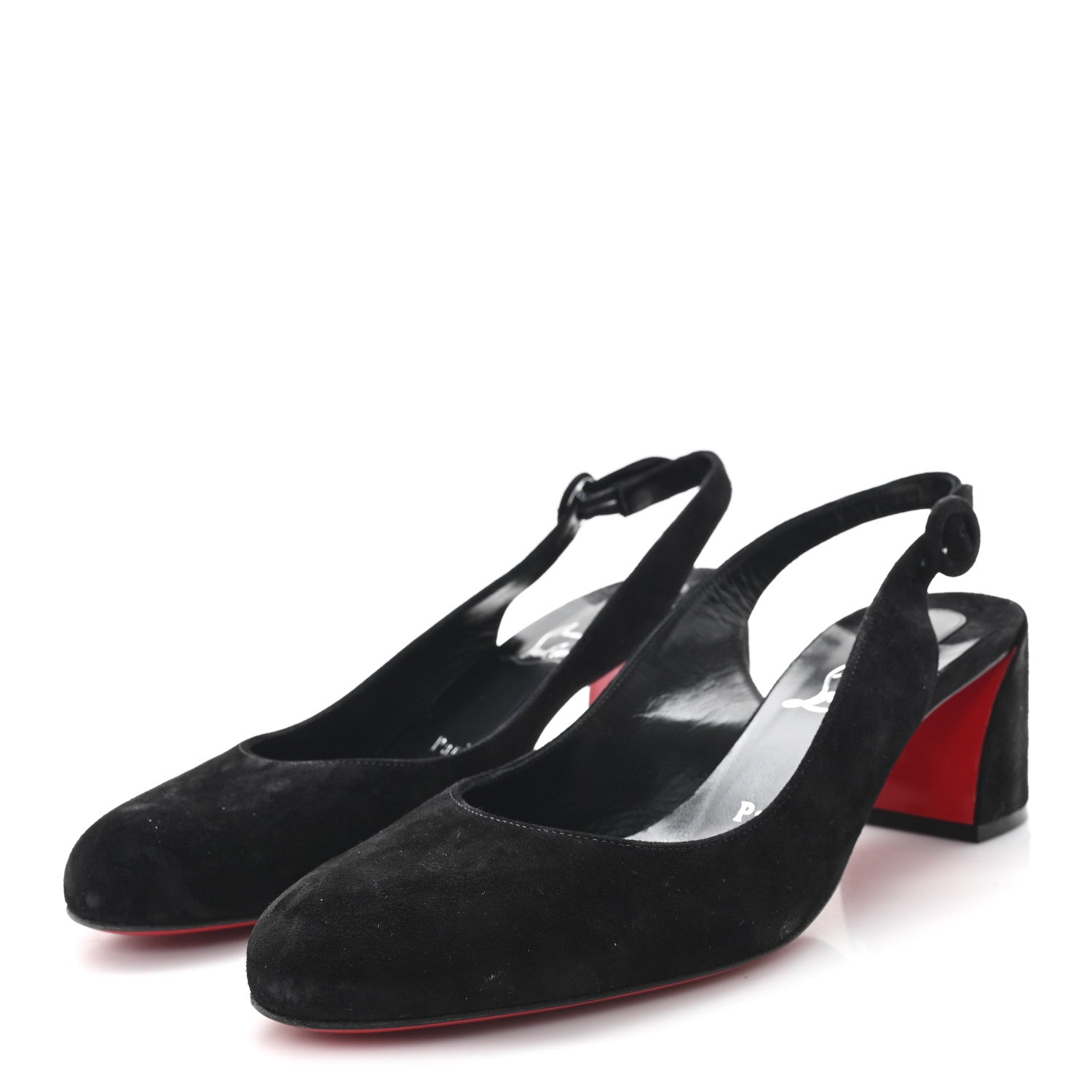 Christian Louboutin Veau Velours So Jane Sling 55 Pump 38.5 Black 4 of 8