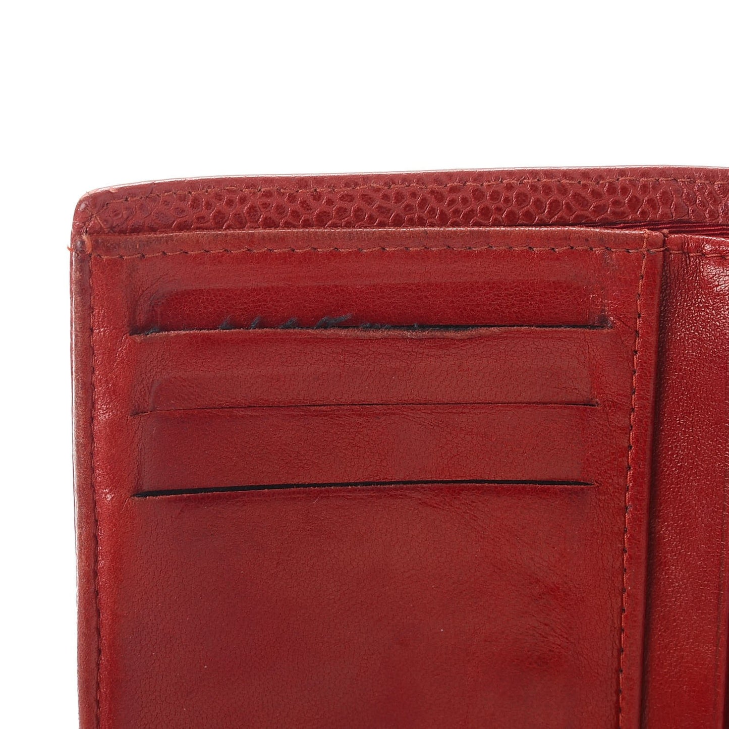 Caviar Timeless CC Compact French Wallet Red