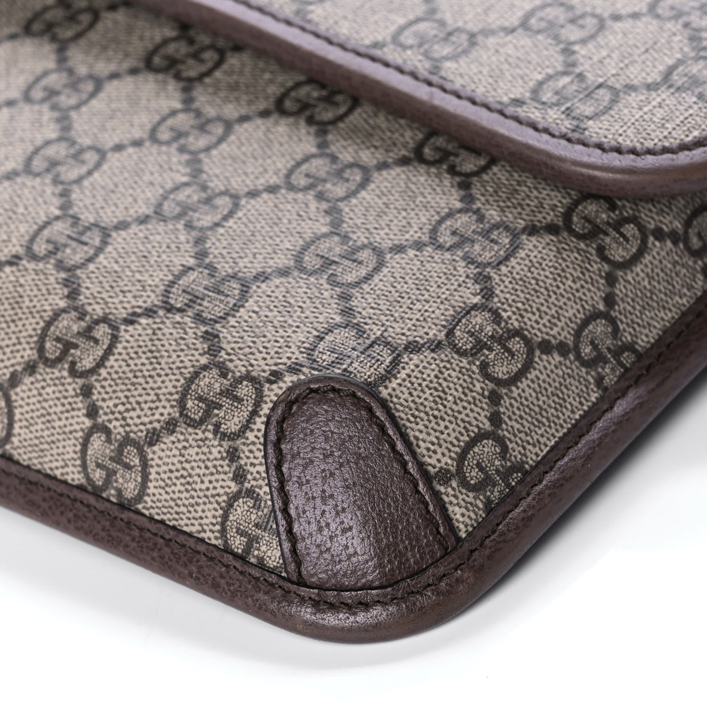 GG Supreme Monogram Neo Vintage Web Belt Bag Brown