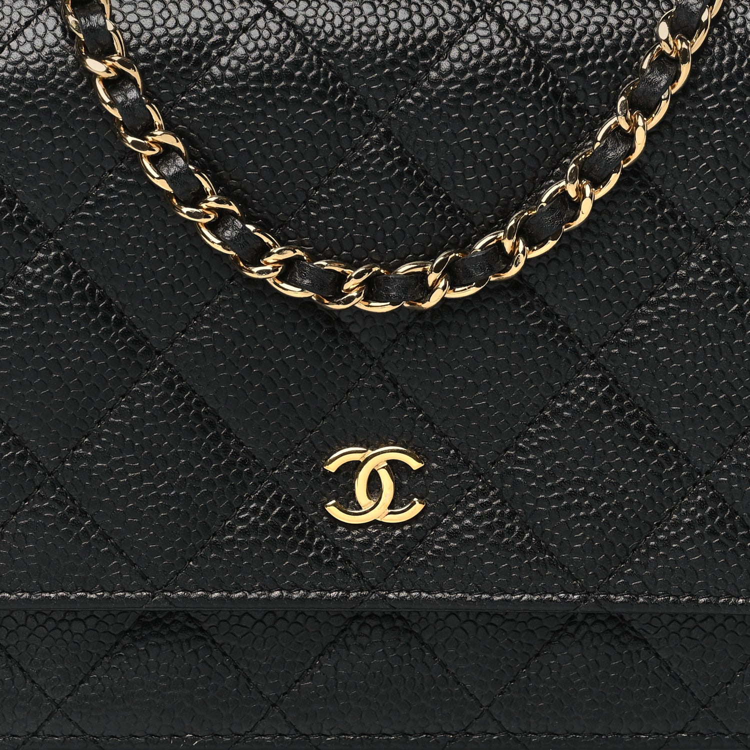 Chanel Caviar Quilted Wallet on Chain WOC Black 9 of 12