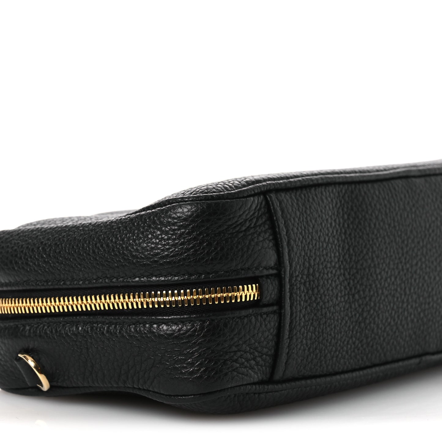 Vitello Daino Medium East West Top Handle Bag Black