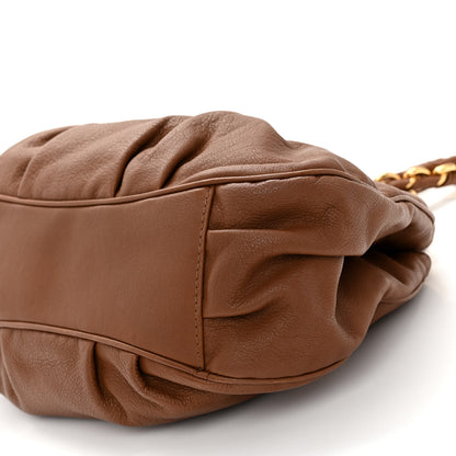 Fendi Crinkled Lambskin Small Mia Tote Camel 11 of 11