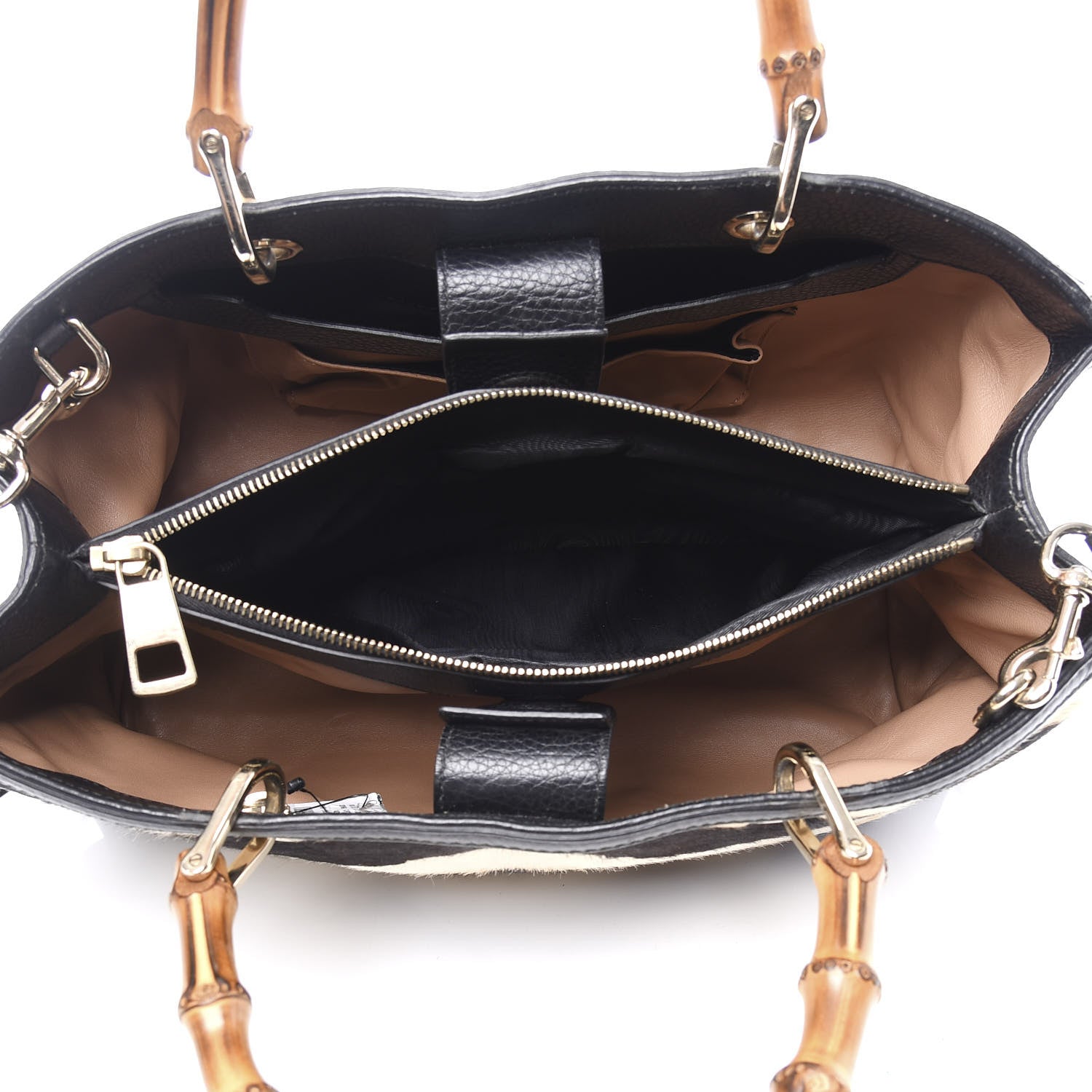 Gucci Pony Hair Medium Bamboo Shopper Tote Bag 5 of 12