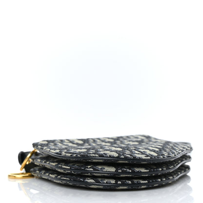 Christian Dior Oblique Saddle Pouch With Strap Navy Blue 4 of 11