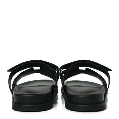 Hermes Calfskin Mens Chypre Sandals 43 Black 5 of 9