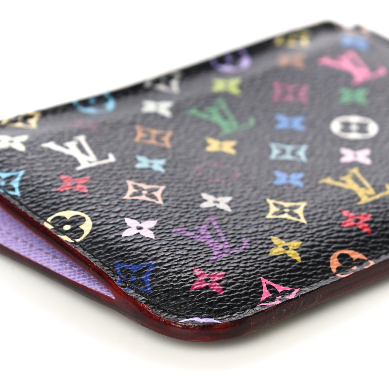Louis Vuitton Monogram Multicolor Key Pouch Black Violet 8 of 9