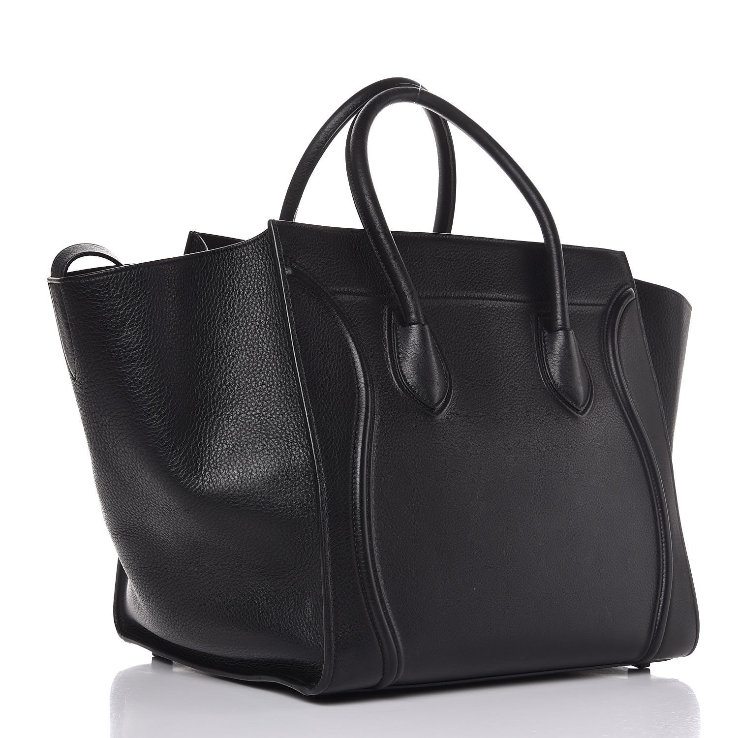 Celine Grained Calfskin Medium Phantom Luggage Black 3 of 10