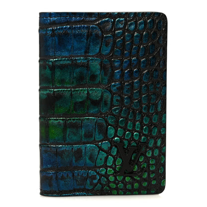 Louis Vuitton Alligator Pocket Organizer Scarabeo Blue Green 1 of 8