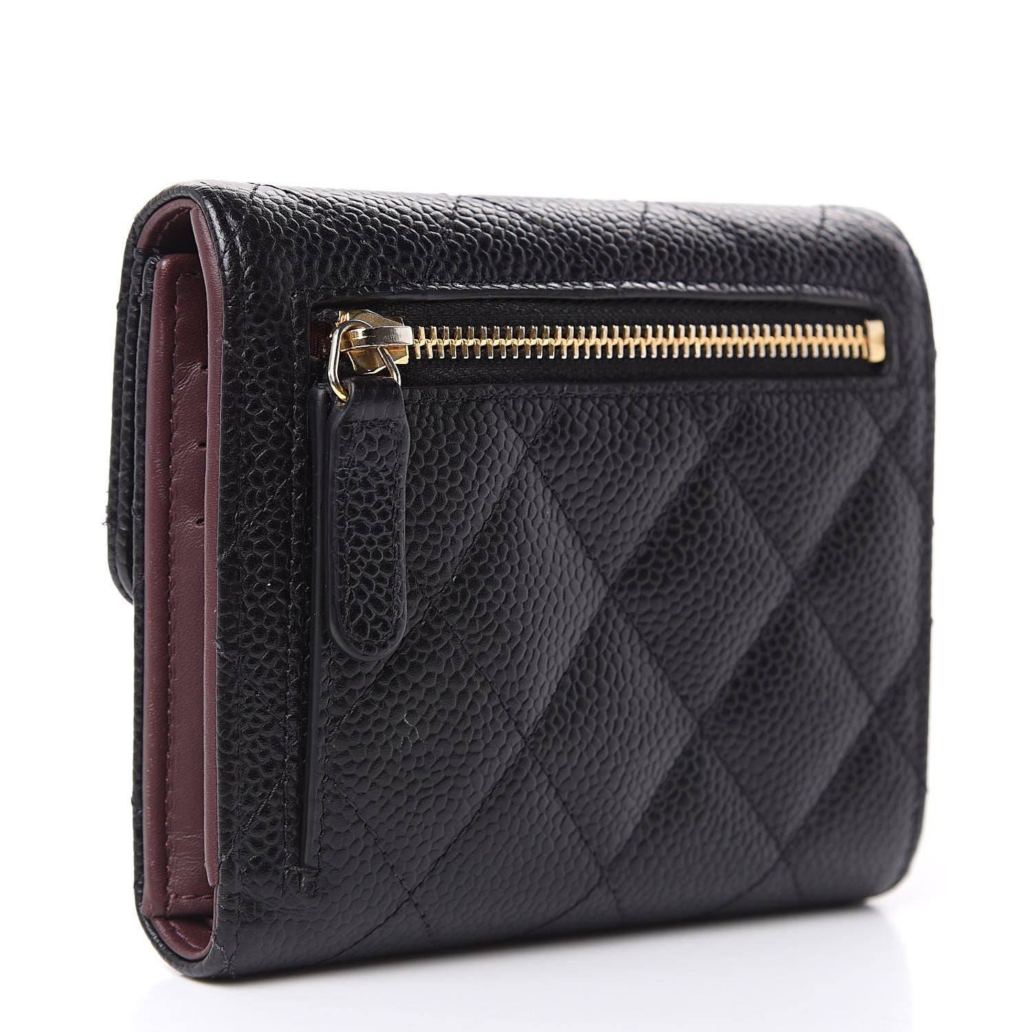 Chanel Caviar Quilted Compact Flap Wallet Black 3 of 10