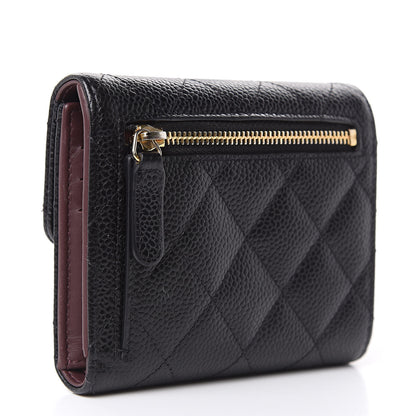 Chanel Caviar Quilted Compact Flap Wallet Black 3 of 10