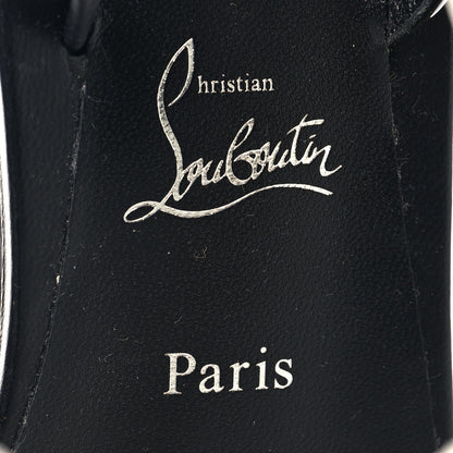 Christian Louboutin Nappa Patent Athinita Flat Sandals 37.5 White Gold Black 8 of 9