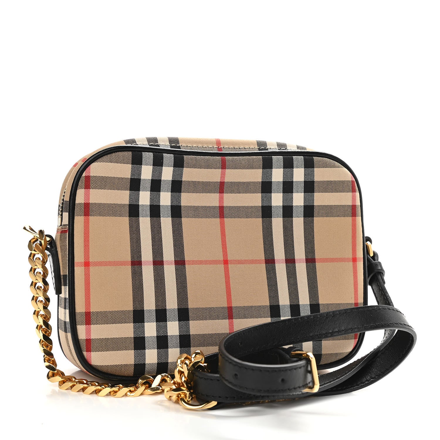 Burberry Calfskin Vintage Check Camera Bag Archive Beige 3 of 12