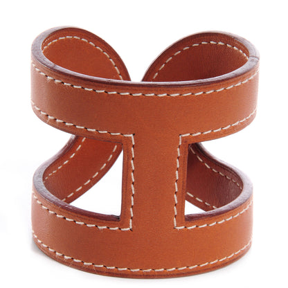 Hermes Barenia Calfskin Ano Cuff Fauve 1 of 6