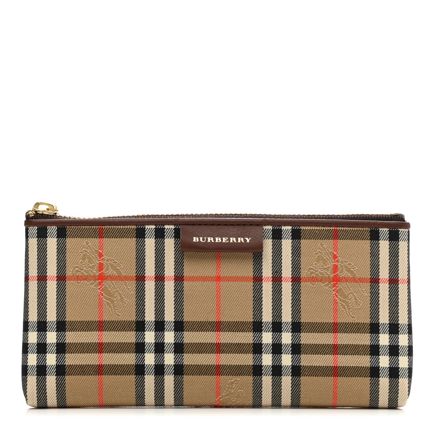 Haymarket Check Zip Pouch Tan