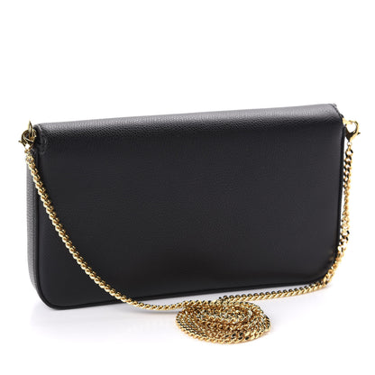 Fendi Vitello Cruise F is Fendi Envelope Wallet on Chain with Pouches Black 3 of 11