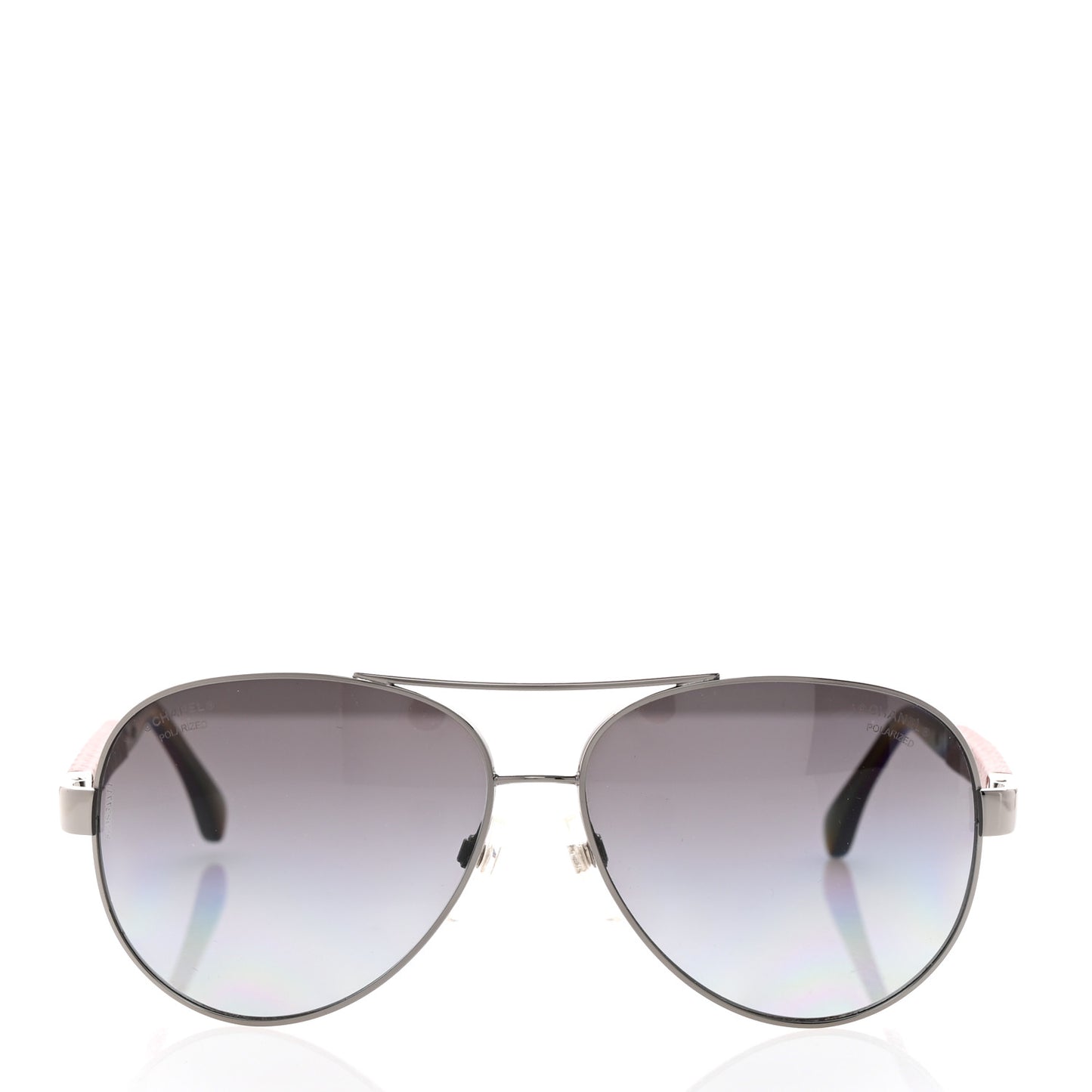 Lambskin Quilted CC Aviator Sunglasses 4195-Q Burgundy