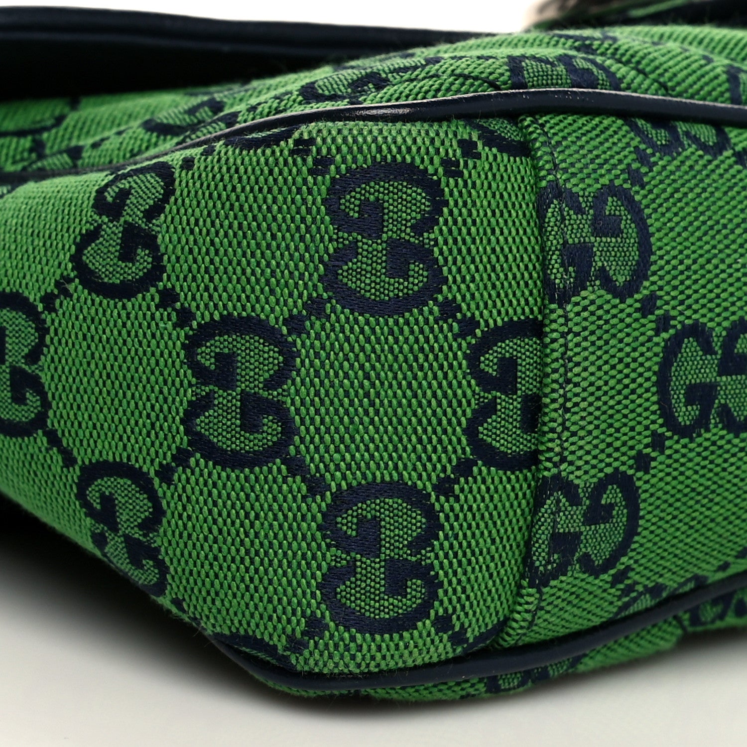 Gucci Monogram Multicolor Matelasse Diagonal Small GG Marmont Shoulder Bag Green Blue 8 of 9