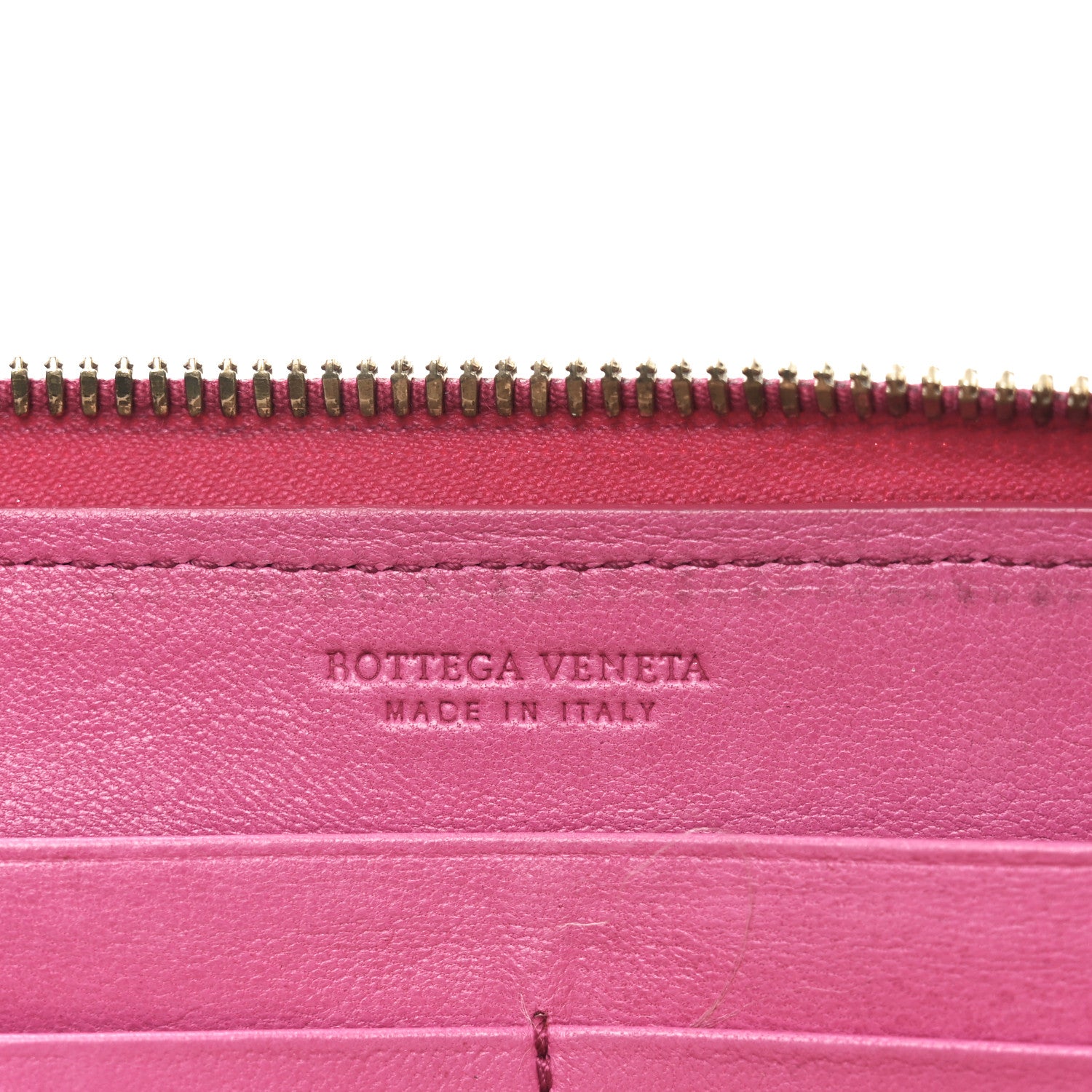 Bottega Veneta Nappa Intrecciato Zip Around Wallet Rosa Shock 6 of 8
