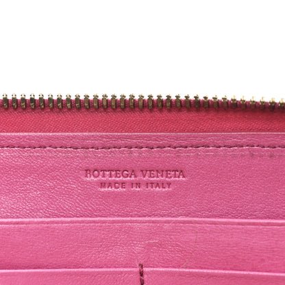 Bottega Veneta Nappa Intrecciato Zip Around Wallet Rosa Shock 6 of 8