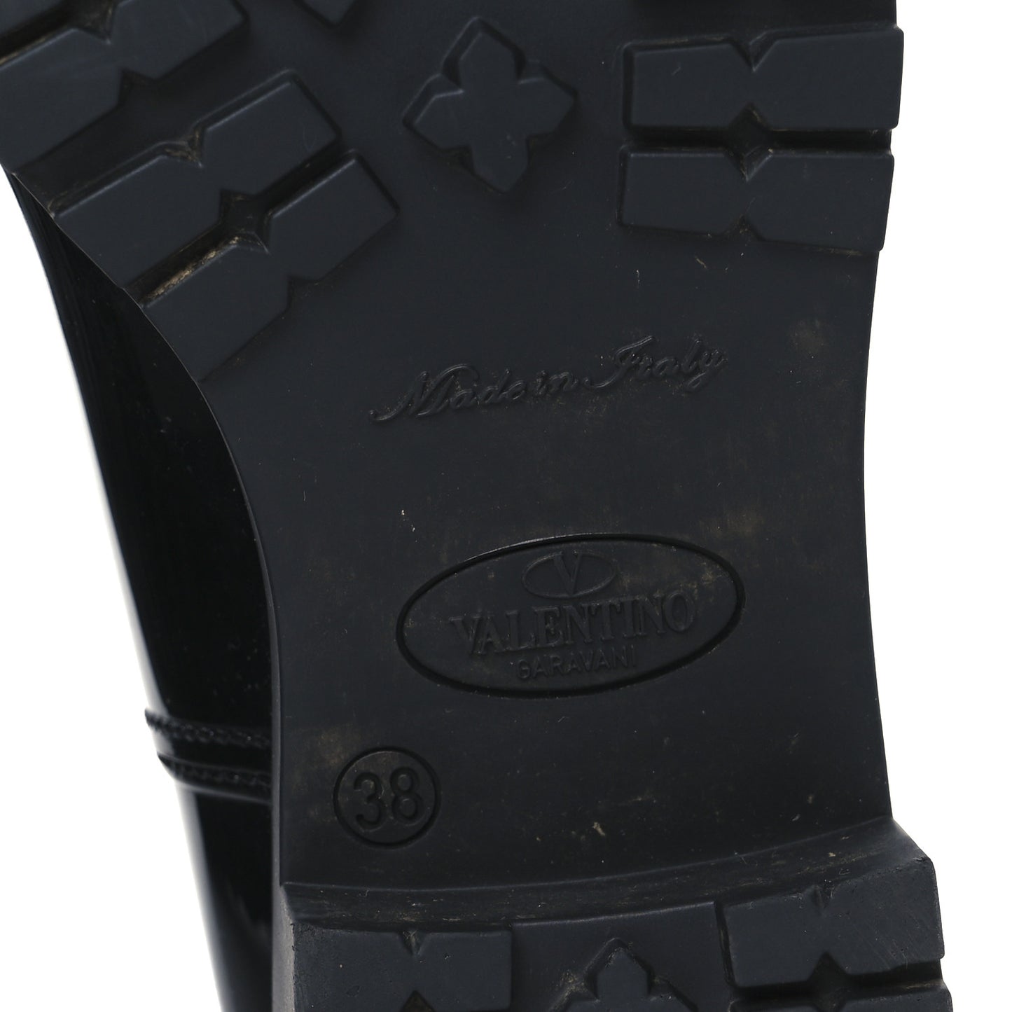 Rubber Rockstud Short Rainboots 38 Black