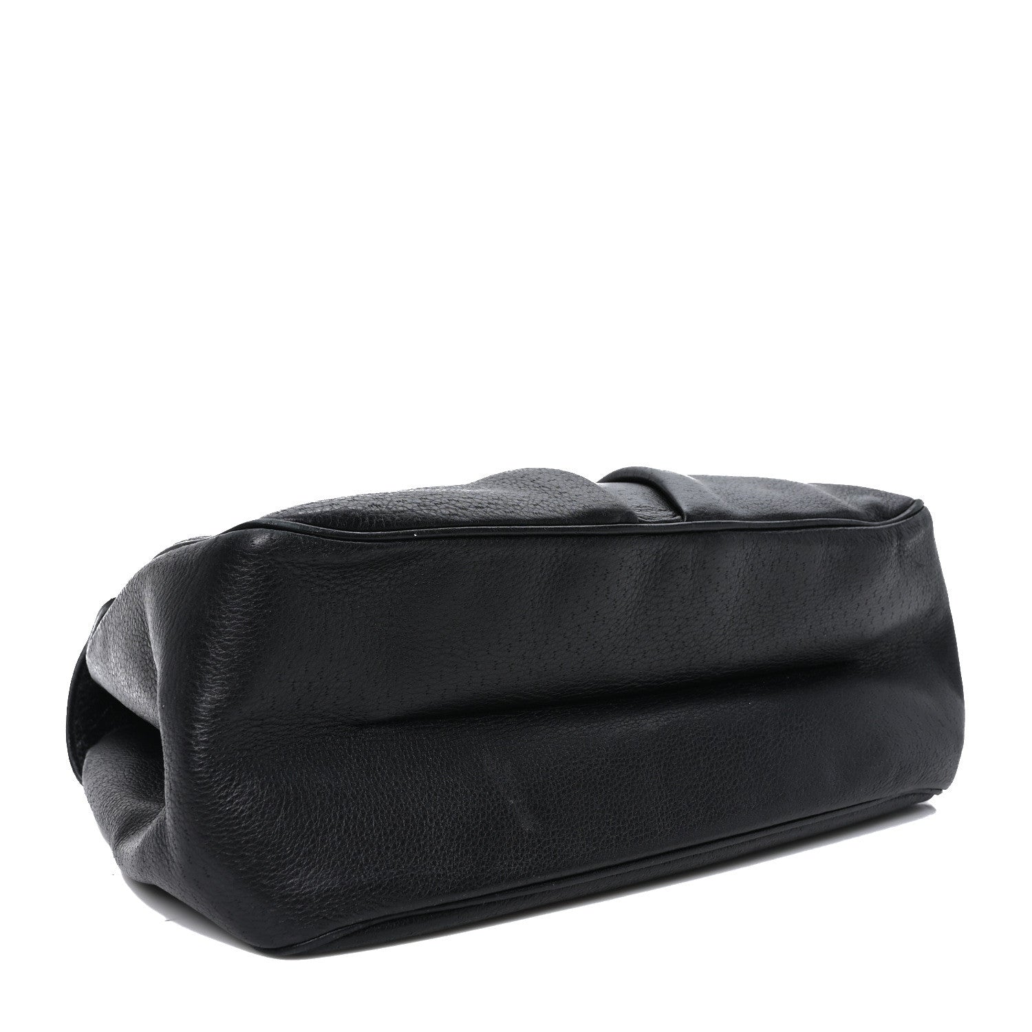 Salvatore Ferragamo Calfskin Perforated Gancini Trifolio Top Handle Bag Black 4 of 10