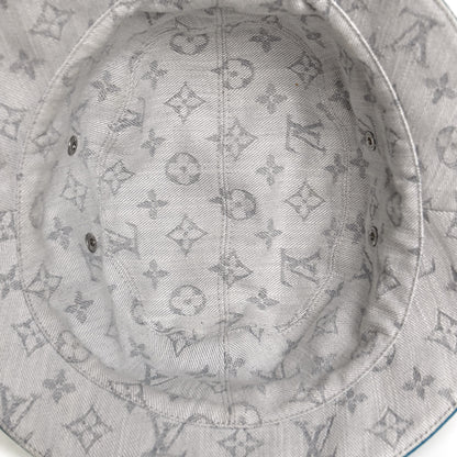Louis Vuitton Monogram Denim Transformable Bob Bucket Hat 60 White Blue 11 of 14
