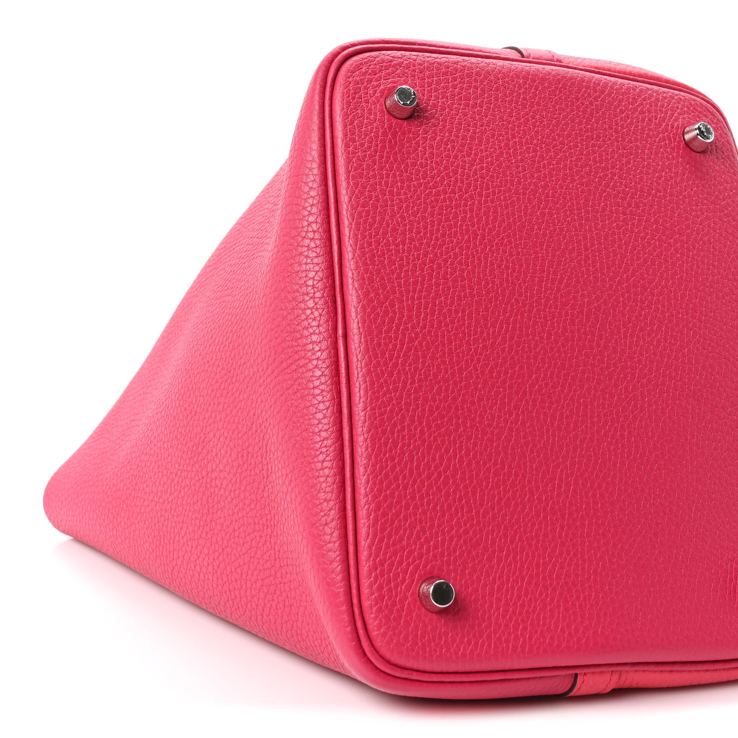 Hermes Taurillon Clemence Casaque Picotin Lock 22 MM Rose Extreme Rose Mexico Rouge De Coeur 8 of 9
