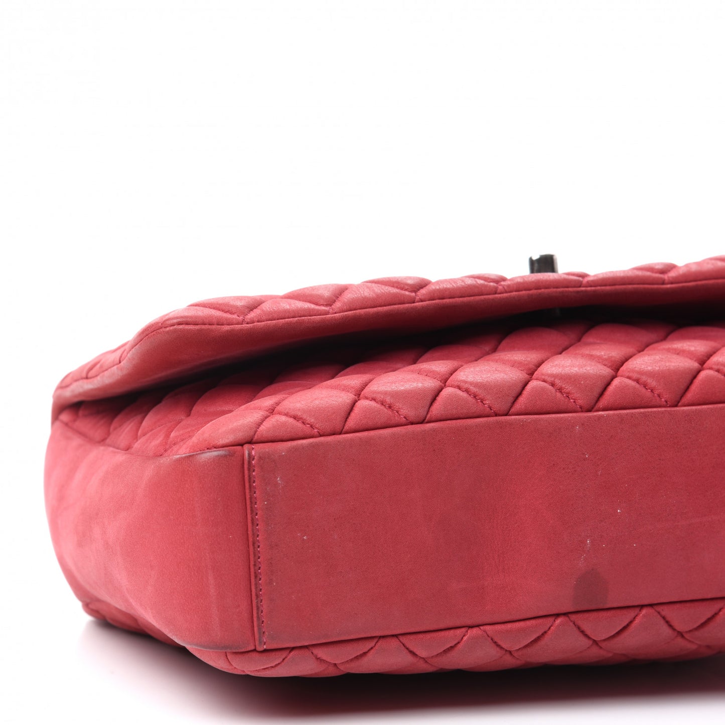 Iridescent Calfskin New Bubble Large Flap Fuchsia