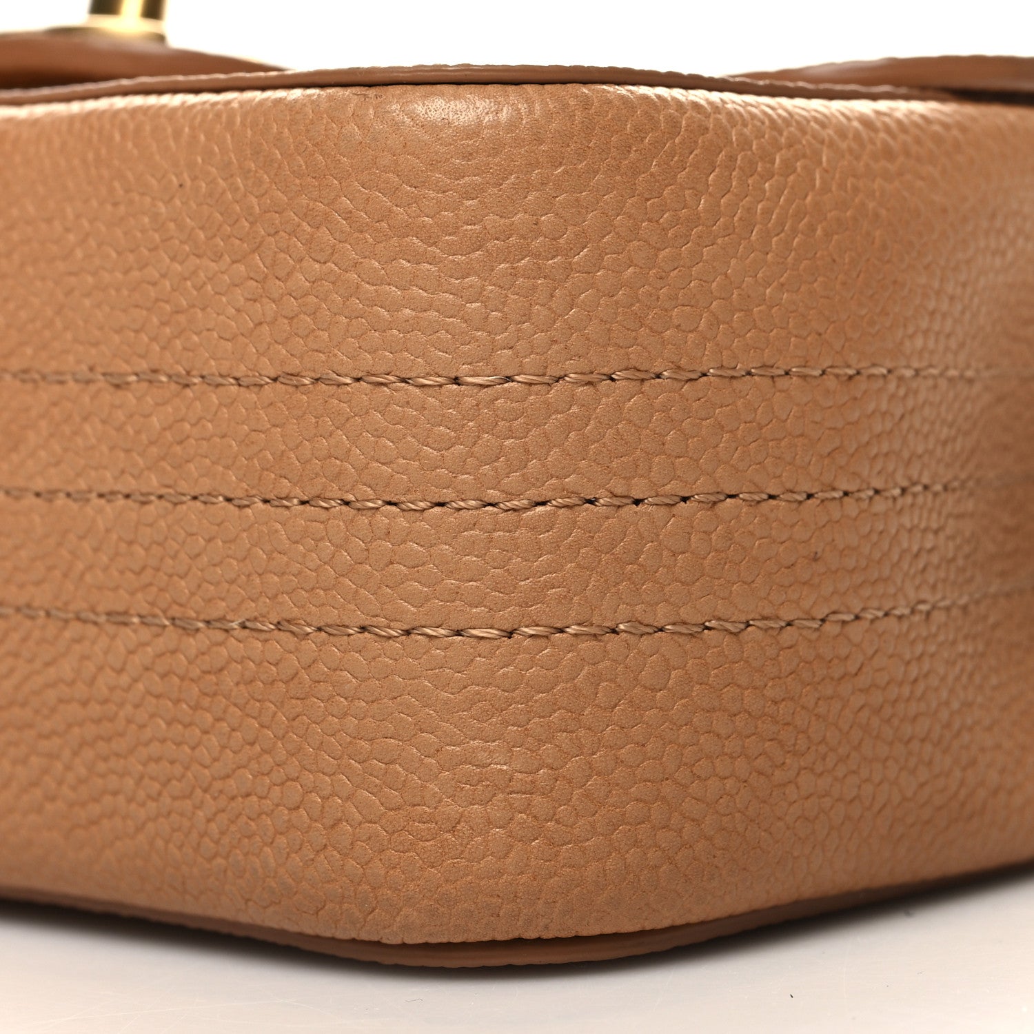 Chanel Grained Calfskin Mini Square Classic Pure Flap Brown 10 of 11