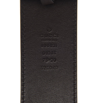 Gucci Textured Dollar Calfskin Double G 40mm Belt 75 30 Dark Cocoa 6 of 6