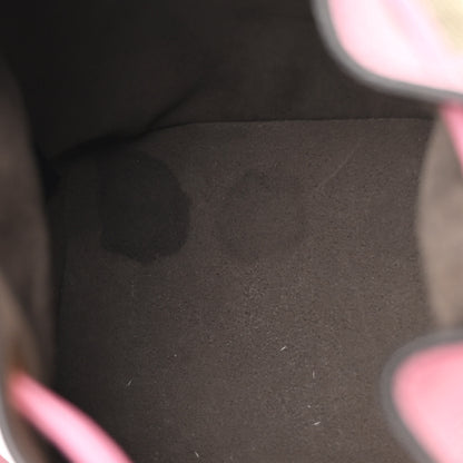 Fendi Raffia Vitello Seta F is Fendi Pequin Gingham Woven Mini Mon Tresor Bucket Bag Military Rosa Lollypop 5 of 11