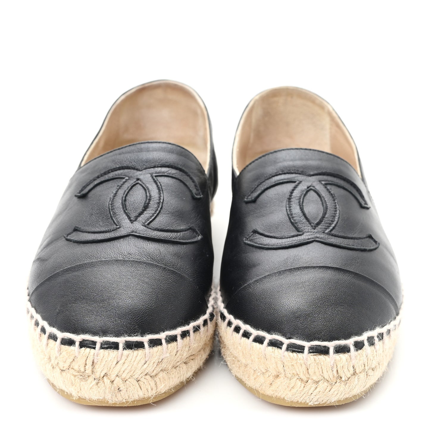 Lambskin CC Espadrilles 36 Black