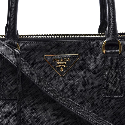 Prada Saffiano Medium Galleria Double Zip Tote Black 10 of 11
