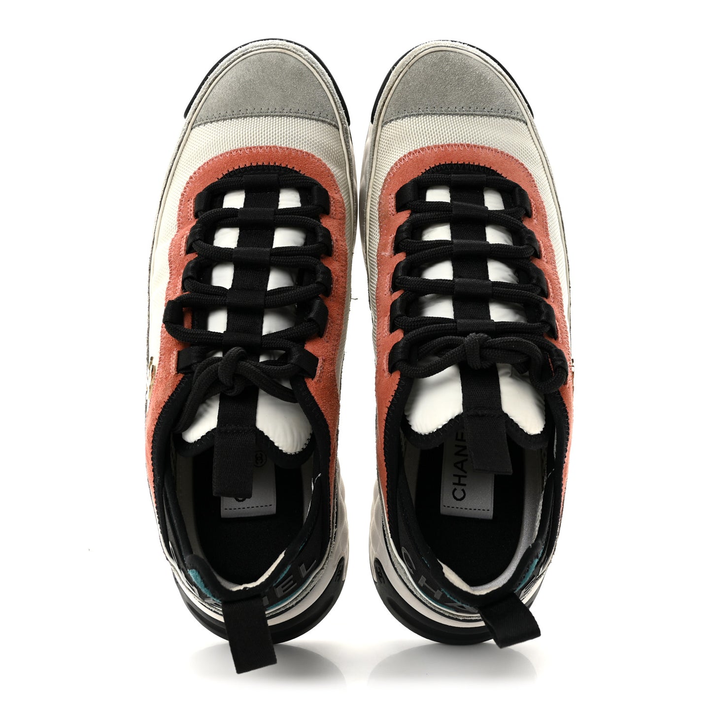 Fabric Suede CC Sneakers 40 White Light Grey Pink
