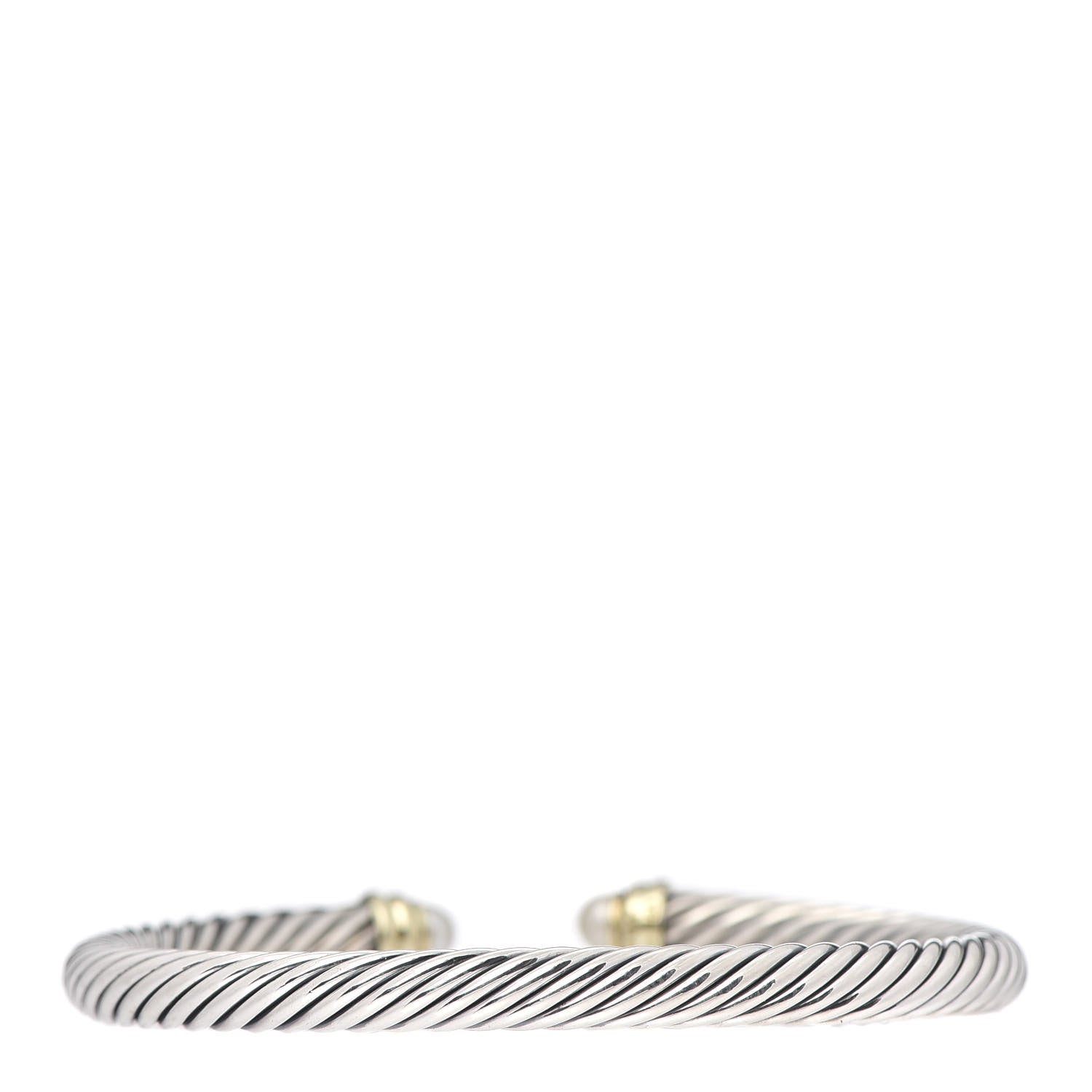David Yurman Sterling Silver 14K Yellow Gold Pearl 5mm Cable Classics Petite Color Bracelet 3 of 4