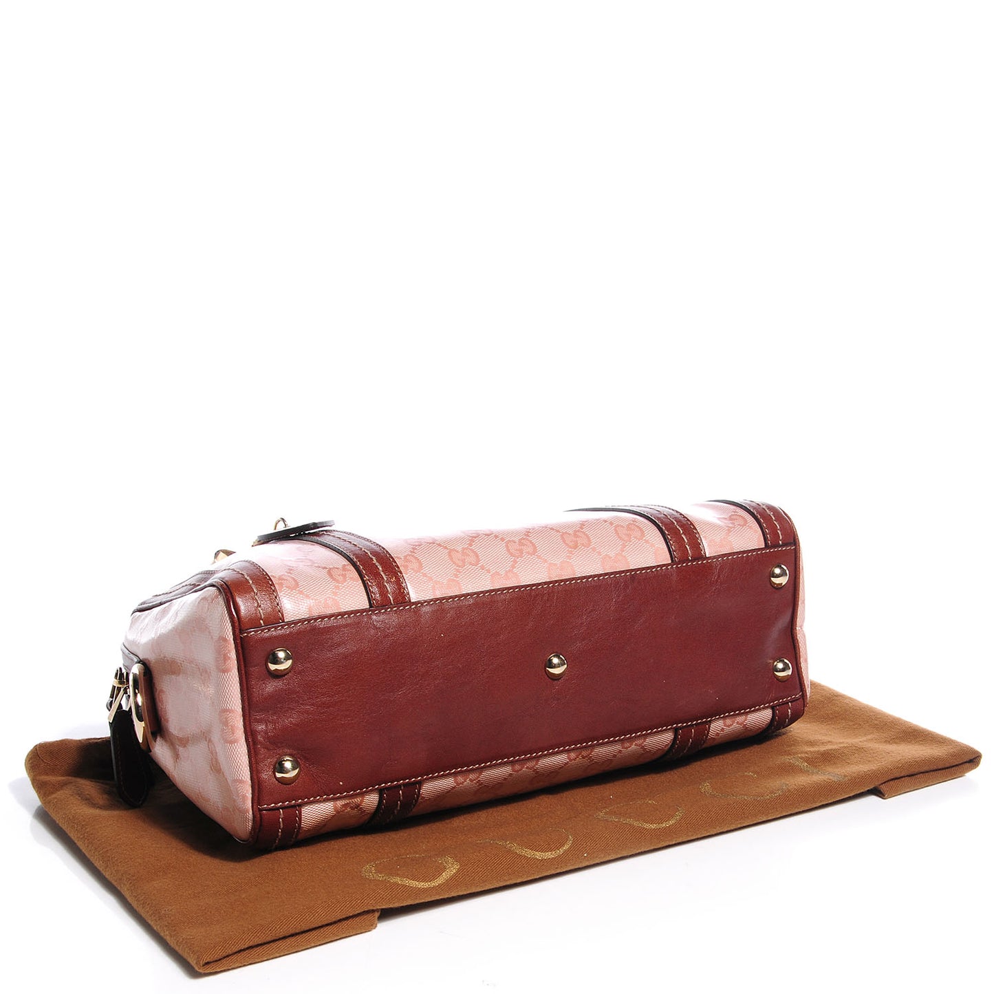 Crystal Monogram Medium Duchessa Boston Bag Pink