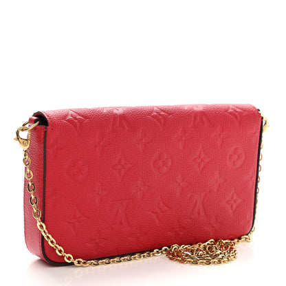 Louis Vuitton Empreinte Pochette Felicie Chain Wallet Scarlet 4 of 11