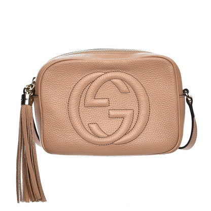 Gucci Pebbled Calfskin Small Soho Disco Bag Rose Beige 1 of 7