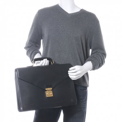 Louis Vuitton Epi Serviette Ambassadeur Briefcase Black 2 of 7