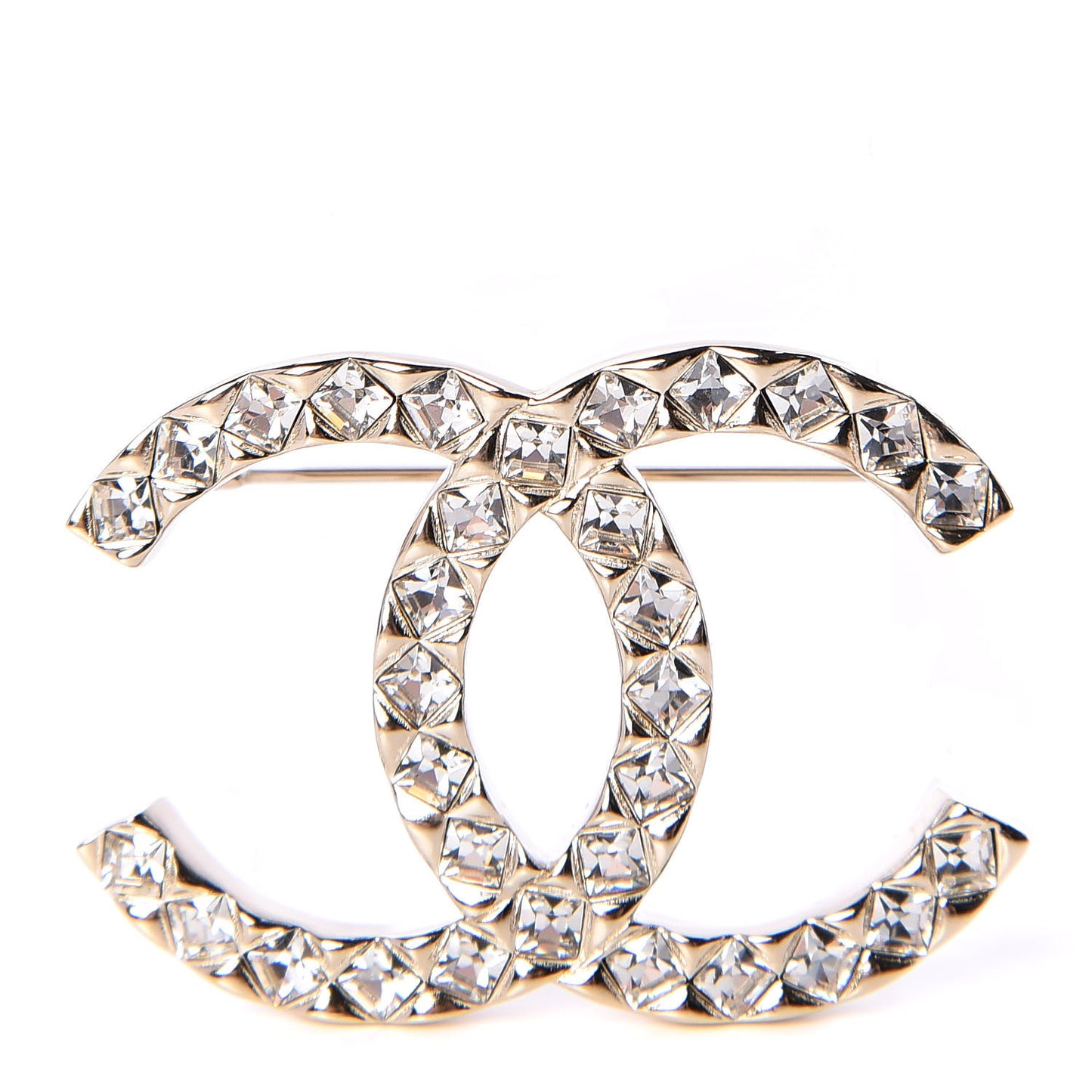 Baguette Crystal High Society CC Earrings Gold