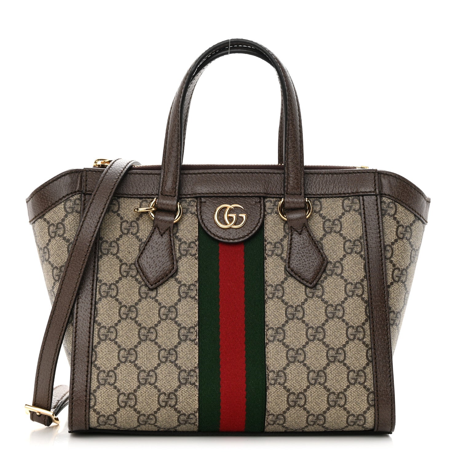 Gucci GG Supreme Monogram Small Ophidia Tote Bag Brown 1 of 13