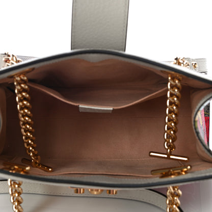 Gucci GG Supreme Monogram Flora Textured Calfskin Small Padlock Tote Beige Ebony Multicolor Mystic White 5 of 11