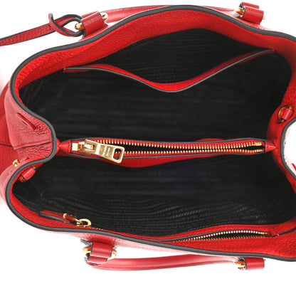 Prada Vitello Phenix Top Handle Bag Rosso 5 of 10