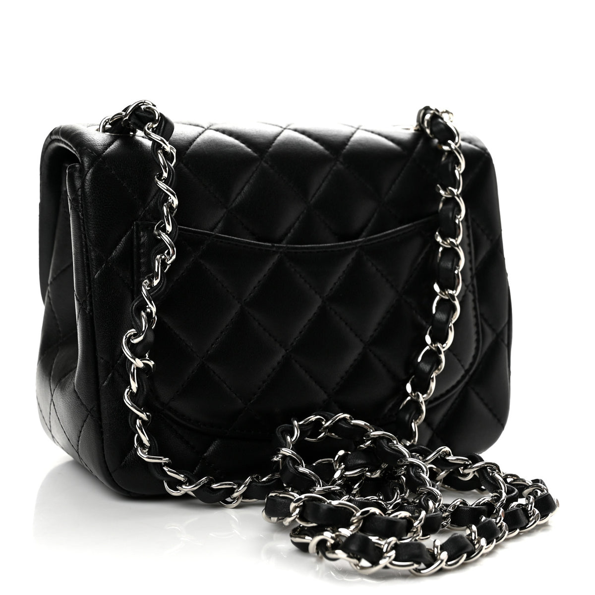 Chanel Lambskin Quilted Mini Square Flap Black 3 of 13