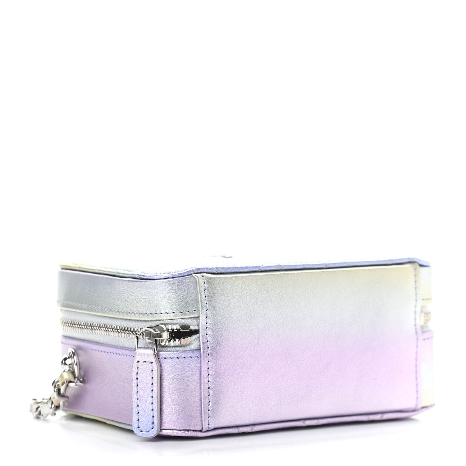 Chanel Metallic Gradient Calfskin Quilted Camera Case Blue Yellow Purple 4 of 9