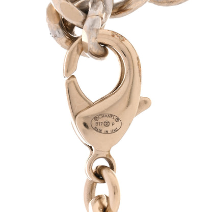 Chanel Metal Denim CC Double Chain Necklace Blue Gold 5 of 6
